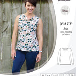 Pdf sewing pattern Macy cowl neck top by Sinclair Patterns