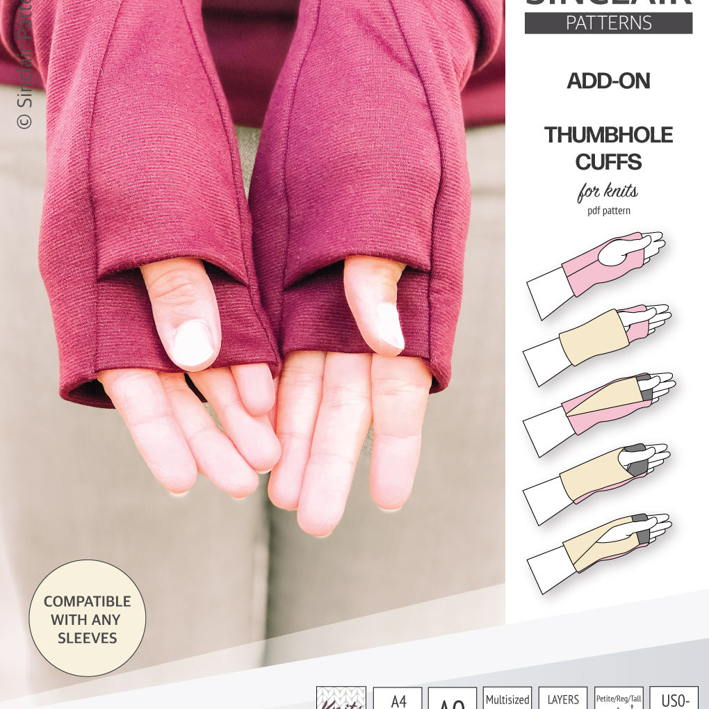 Easy thumbhole cuffs