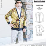 Pdf Sewing pattern S9006 Everton knit cardigan for men