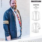 Pdf Sewing pattern S9006 Everton knit cardigan for men