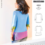 Pdf sewing pattern S1022 Adele knit boatneck top with shoulder inserts and tied sleeves by Sinclair Patterns