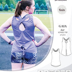 Pdf sewing pattern Gaia knit racerback keyhole tank top by Sinclair Patterns