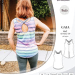 Pdf sewing pattern Gaia knit racerback keyhole tank top by Sinclair Patterns