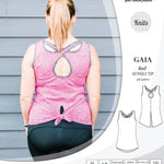 Pdf sewing pattern Gaia knit racerback keyhole tank top by Sinclair Patterns