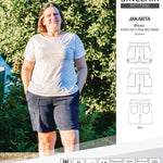 Pdf sewing pattern S1075 Jakarta woven shorts with pockets and yoga waistband by Sinclair Patterns