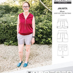 Pdf sewing pattern S1075 Jakarta woven shorts with pockets and yoga waistband by Sinclair Patterns