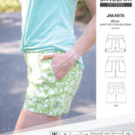 Pdf sewing pattern S1075 Jakarta woven shorts with pockets and yoga waistband by Sinclair Patterns