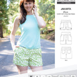 Pdf sewing pattern S1075 Jakarta woven shorts with pockets and yoga waistband by Sinclair Patterns