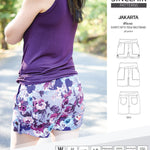 Pdf sewing pattern S1075 Jakarta woven shorts with pockets and yoga waistband by Sinclair Patterns