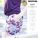 Pdf sewing pattern S1075 Jakarta woven shorts with pockets and yoga waistband by Sinclair Patterns