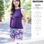 Pdf sewing pattern S1075 Jakarta woven shorts with pockets and yoga waistband by Sinclair Patterns