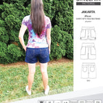 Pdf sewing pattern S1075 Jakarta woven shorts with pockets and yoga waistband by Sinclair Patterns