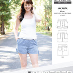 Pdf sewing pattern S1075 Jakarta woven shorts with pockets and yoga waistband by Sinclair Patterns