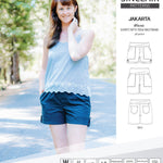 Pdf sewing pattern S1075 Jakarta woven shorts with pockets and yoga waistband by Sinclair Patterns