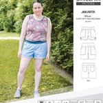 Pdf sewing pattern S1075 Jakarta woven shorts with pockets and yoga waistband by Sinclair Patterns