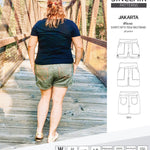 Pdf sewing pattern S1075 Jakarta woven shorts with pockets and yoga waistband by Sinclair Patterns