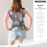 Pdf sewing pattern S1075 Jakarta woven shorts with pockets and yoga waistband by Sinclair Patterns