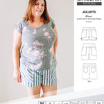 Pdf sewing pattern S1075 Jakarta woven shorts with pockets and yoga waistband by Sinclair Patterns