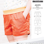 Pdf sewing pattern S1075 Jakarta woven shorts with pockets and yoga waistband by Sinclair Patterns