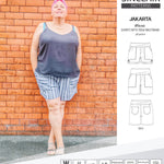 Pdf sewing pattern S1075 Jakarta woven shorts with pockets and yoga waistband by Sinclair Patterns