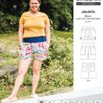 Pdf sewing pattern S1075 Jakarta woven shorts with pockets and yoga waistband by Sinclair Patterns
