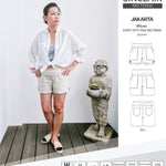 Pdf sewing pattern S1075 Jakarta woven shorts with pockets and yoga waistband by Sinclair Patterns