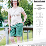 Pdf sewing pattern S1075 Jakarta woven shorts with pockets and yoga waistband by Sinclair Patterns