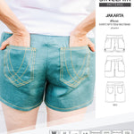 Pdf sewing pattern S1075 Jakarta woven shorts with pockets and yoga waistband by Sinclair Patterns