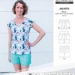 Pdf sewing pattern S1075 Jakarta woven shorts with pockets and yoga waistband by Sinclair Patterns
