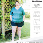 Pdf sewing pattern S1075 Jakarta woven shorts with pockets and yoga waistband by Sinclair Patterns