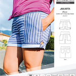 Pdf sewing pattern S1075 Jakarta woven shorts with pockets and yoga waistband by Sinclair Patterns