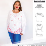 Sinclair Patterns S1085 Poesy peasant style blouse tunic and dress for woven and knit fabrics