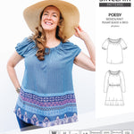 Sinclair Patterns S1085 Poesy peasant style blouse tunic and dress for woven and knit fabrics