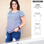 Sinclair Patterns S1085 Poesy peasant style blouse tunic and dress for woven and knit fabrics