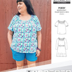 Sinclair Patterns S1085 Poesy peasant style blouse tunic and dress for woven and knit fabrics