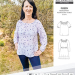Sinclair Patterns S1085 Poesy peasant style blouse tunic and dress for woven and knit fabrics