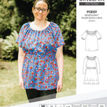 Sinclair Patterns S1085 Poesy peasant style blouse tunic and dress for woven and knit fabrics