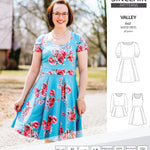 Sinclair Patterns S1086 Valley fit and flare skater dress for knit fabrics pdf sewing pattern