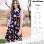 Sinclair Patterns S1086 Valley fit and flare skater dress for knit fabrics pdf sewing pattern