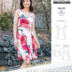 Sinclair Patterns S1086 Valley fit and flare skater dress for knit fabrics pdf sewing pattern