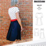 Sinclair Patterns S1086 Valley fit and flare skater dress for knit fabrics pdf sewing pattern