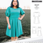 Sinclair Patterns S1086 Valley fit and flare skater dress for knit fabrics pdf sewing pattern