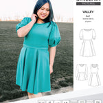 Sinclair Patterns S1086 Valley fit and flare skater dress for knit fabrics pdf sewing pattern