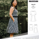 Sinclair Patterns S1086 Valley fit and flare skater dress for knit fabrics pdf sewing pattern