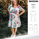 Sinclair Patterns S1086 Valley fit and flare skater dress for knit fabrics pdf sewing pattern
