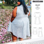 Sinclair Patterns S1086 Valley fit and flare skater dress for knit fabrics pdf sewing pattern