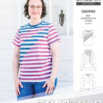 Pdf sewing pattern Hoodie top and t-shirt colorblocked and cowl for women
