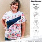 Pdf sewing pattern Hoodie top and t-shirt colorblocked and cowl for women