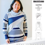 Pdf sewing pattern Hoodie top and t-shirt colorblocked and cowl for women