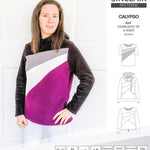 Pdf sewing pattern Hoodie top and t-shirt colorblocked and cowl for women